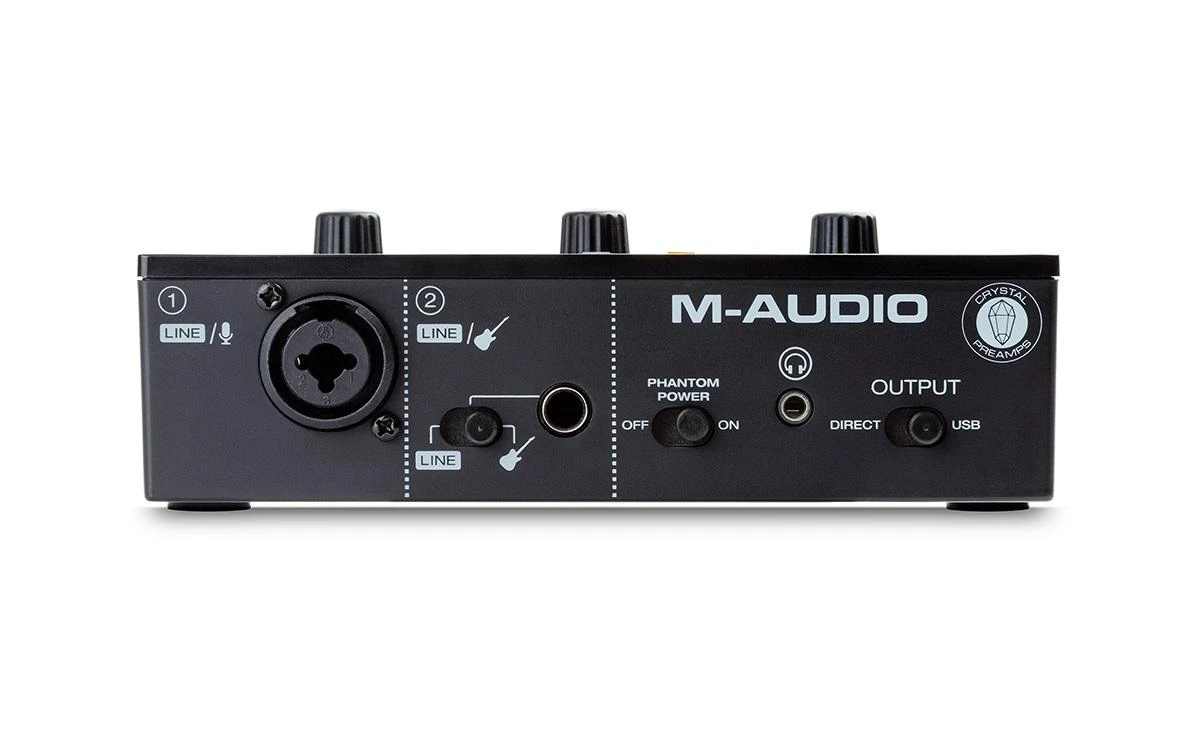 M-AUDIO M-Track Solo USB garso sąsaja Krištolinis pirminis stiprintuvas 16 bitų 48 kHz Juodas