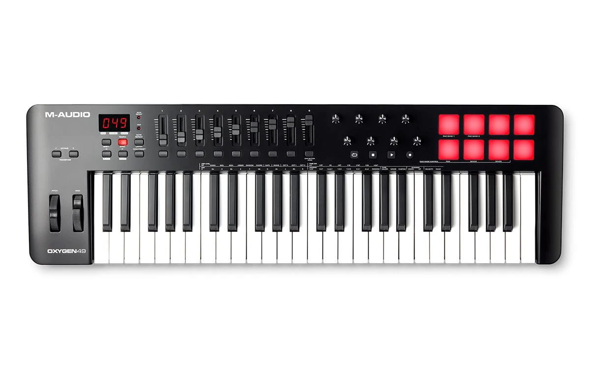 M-AUDIO Oxygen 49 (MKV) MIDI klaviatūra, juoda
