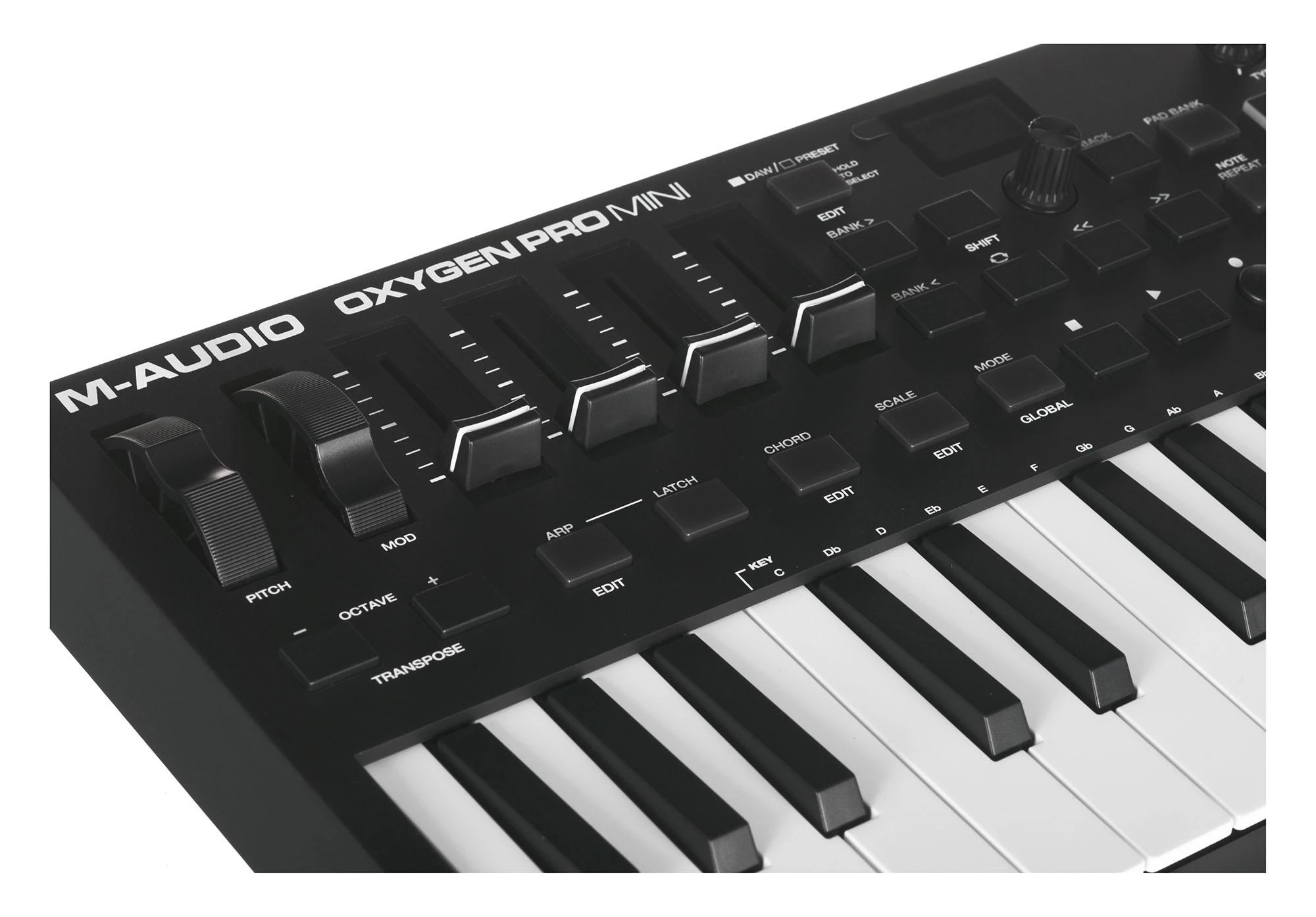 MIDI klaviatūra M-AUDIO Oxygen Pro Mini, juoda
