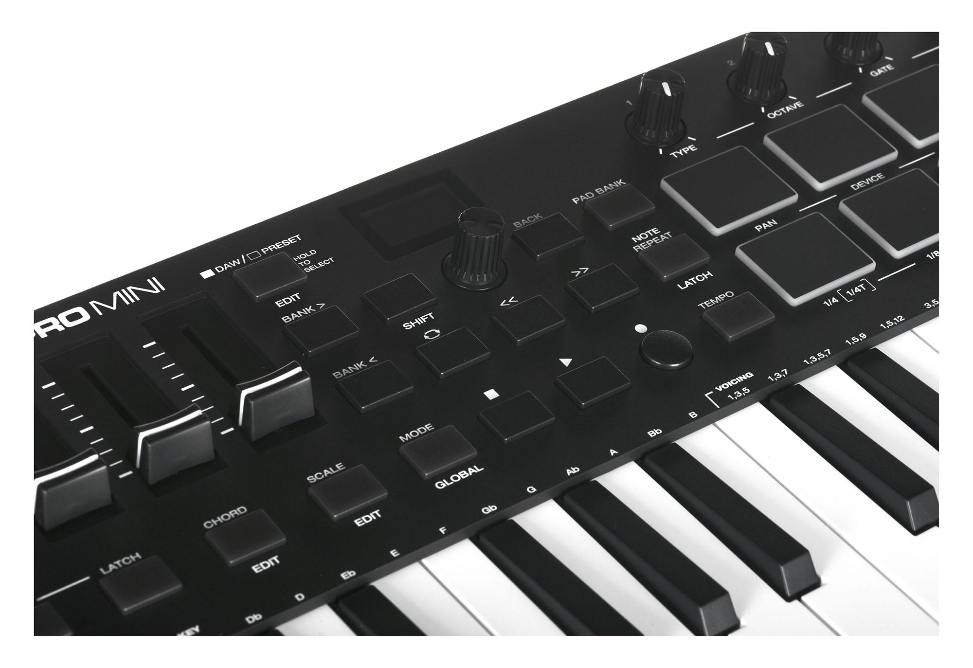 DTM・DAW (M-AUDIO) Oxygen Pro Mini 32 MIDI klaviatūra M-AUDIO Oxygen Pro Mini, juoda, modelis