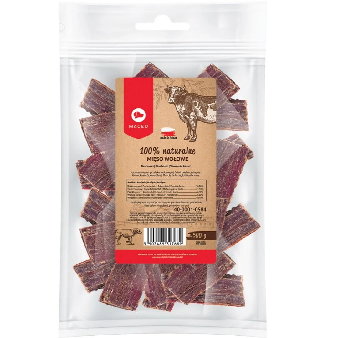 Šunų skanėstai - Maced 500g Natūralus Jautiena
