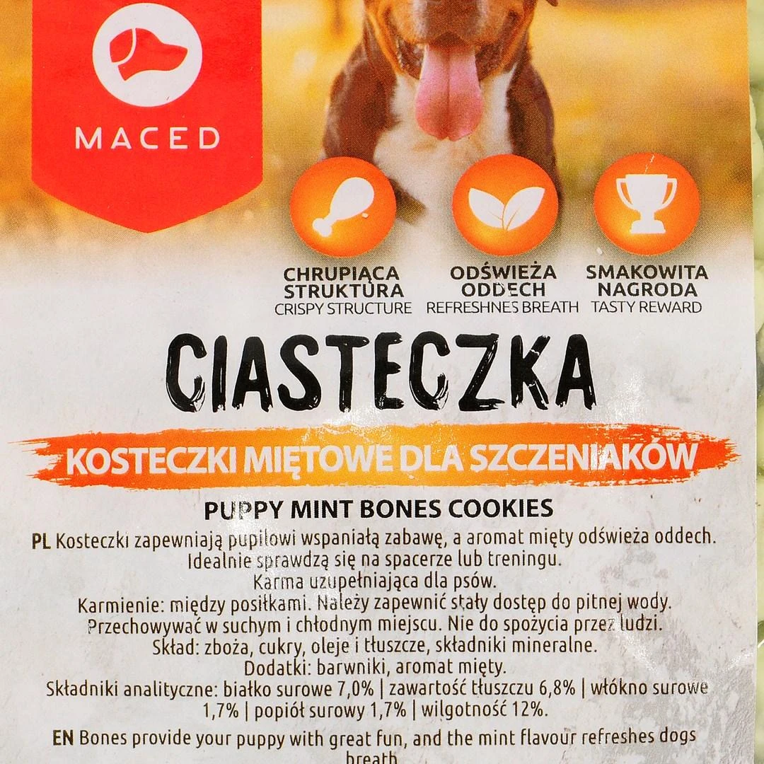Šunų Skanėstai - Maced Puppy Mėtų Kauliukai, 1kg