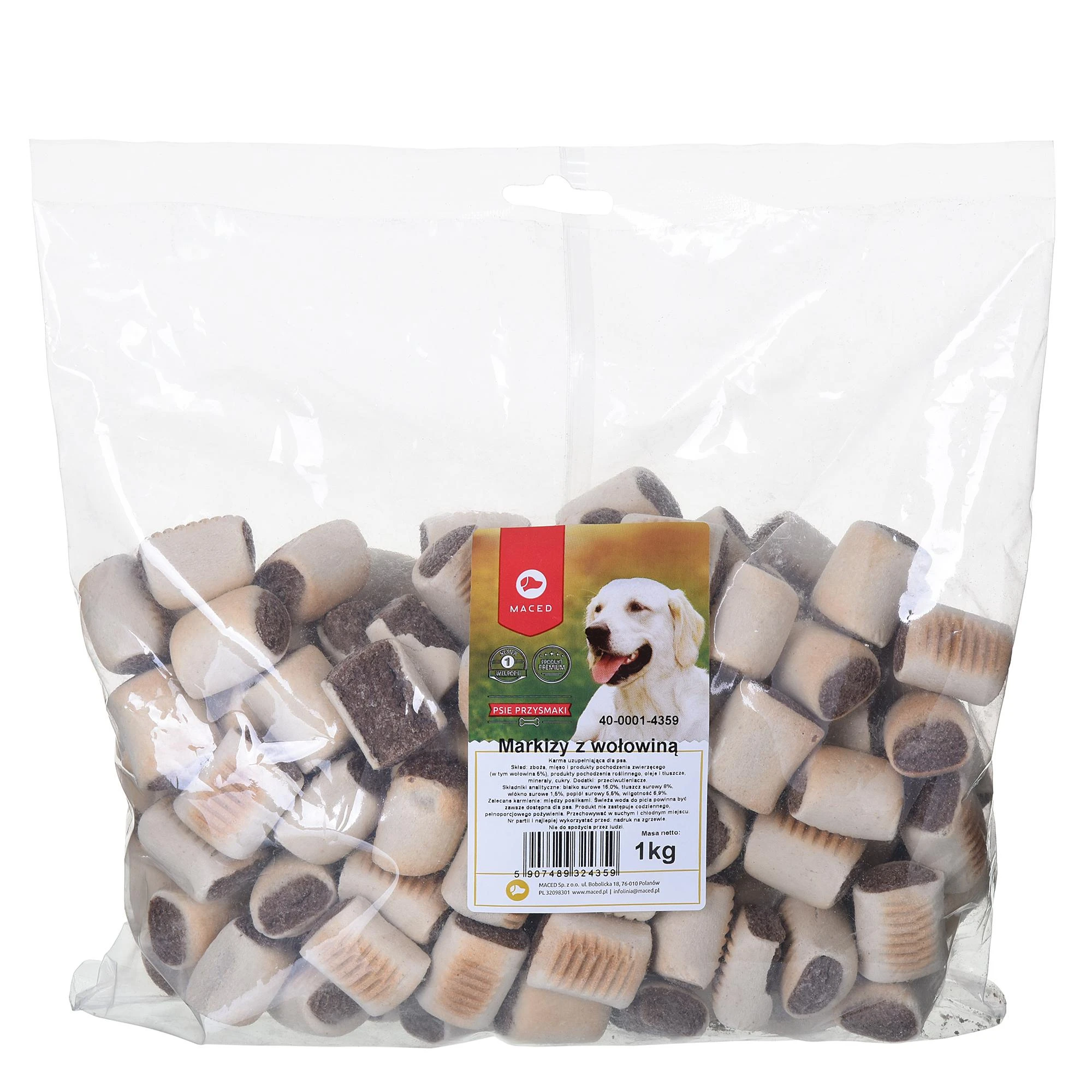 Šunų Skanėstai - MACED Jautienos Marquisas 1kg Treniruotės Sausainiai