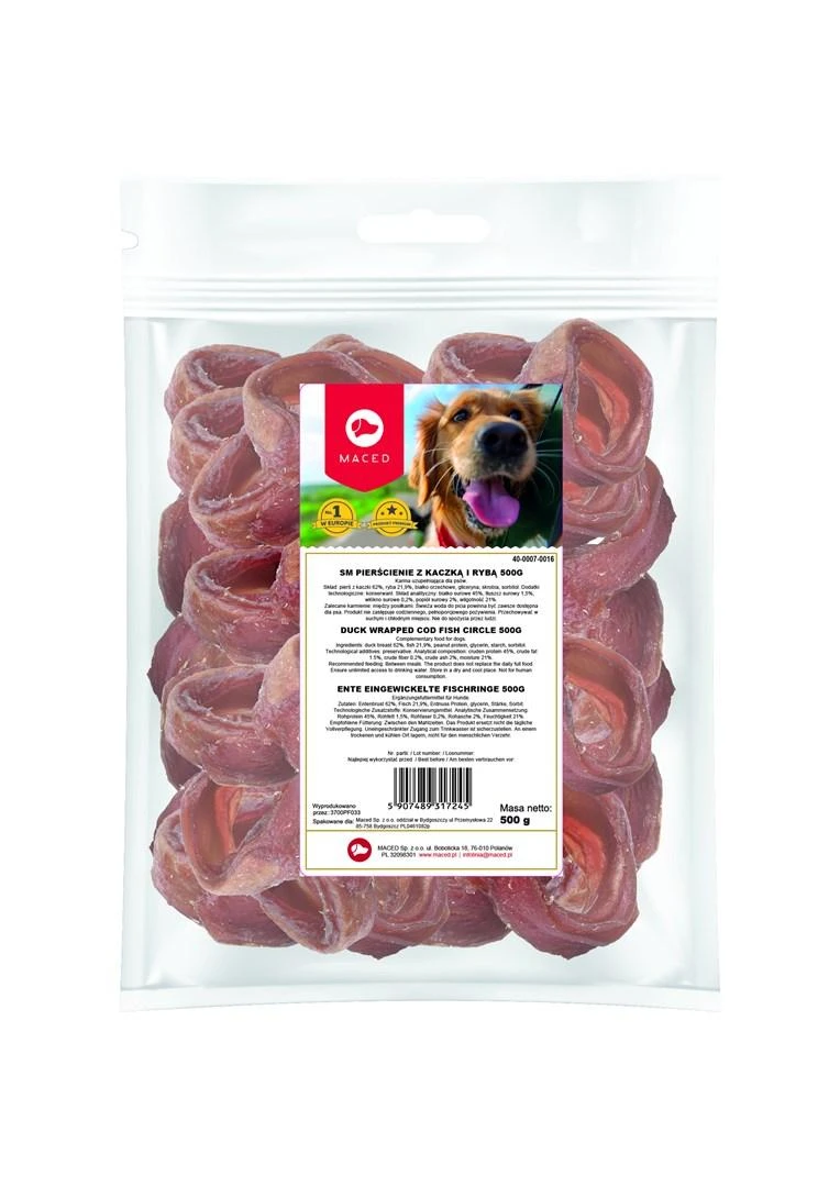 Maced žiedai su antiena i žuvis 500g
