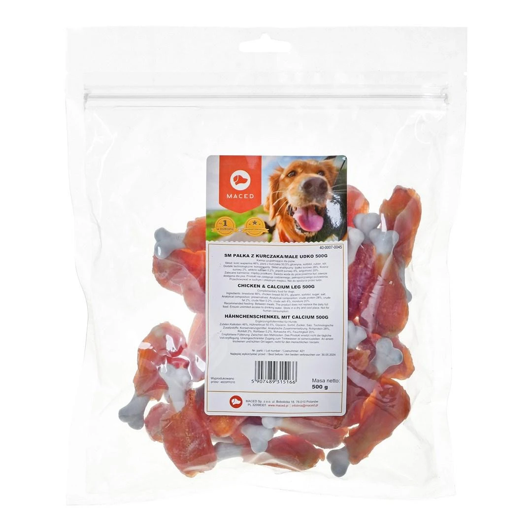 Maced MACED Skanėstas šuniui - pałka su kurczaka/małe udko 500g
