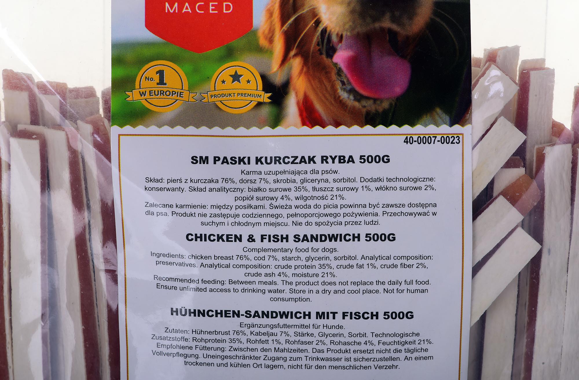 Maced DRYŽOTOJI VIŠTA ŽUVYS, SKIRTA 500g