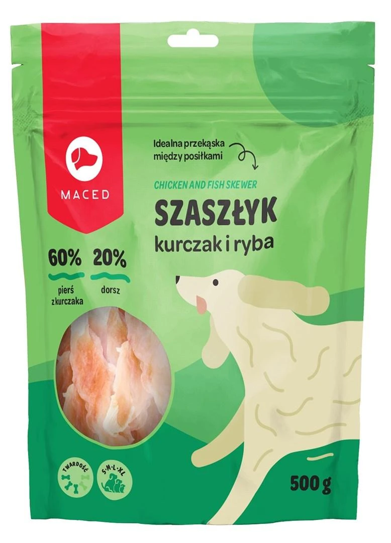Maced PRZYSMAK ŠUNIUI Paluszki iš žuvies su KURCZAKIEM 500g