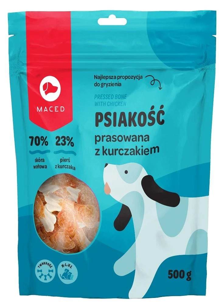 Maced MACED SM kaulas presuotas balta su vištiena 500g