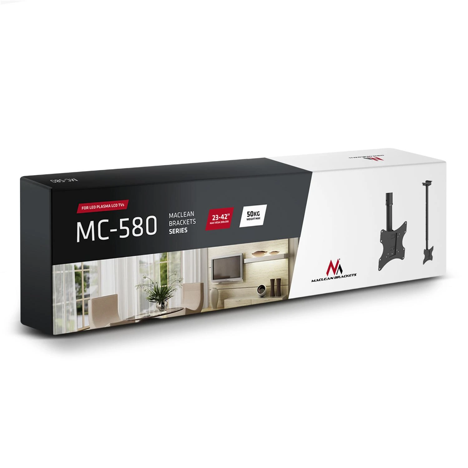 Maclean MC-580 aukštos kokybės mobiliojo televizoriaus LCD / LED ekranų laikiklis