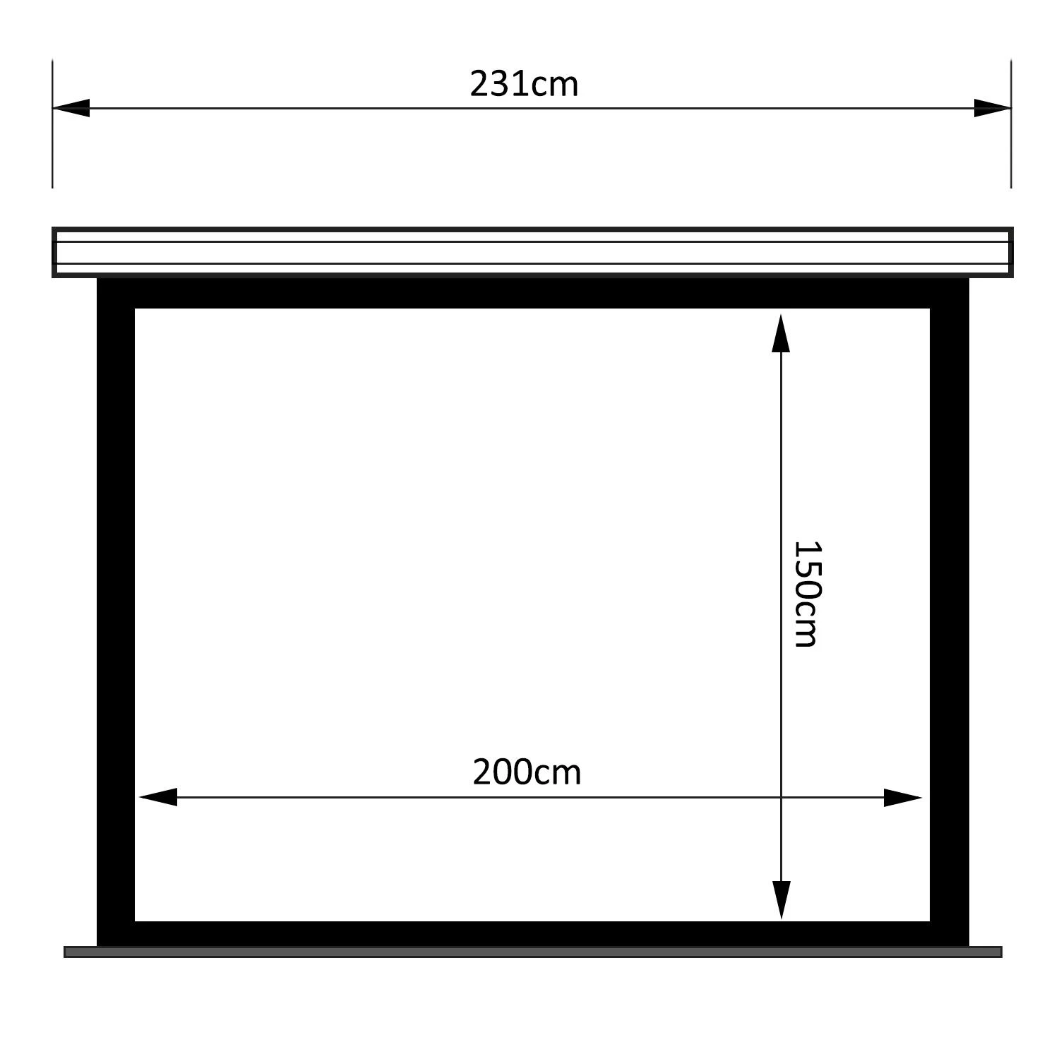 Maclean MC-992 elektrinis ekranas įtempiamas Premium 100''