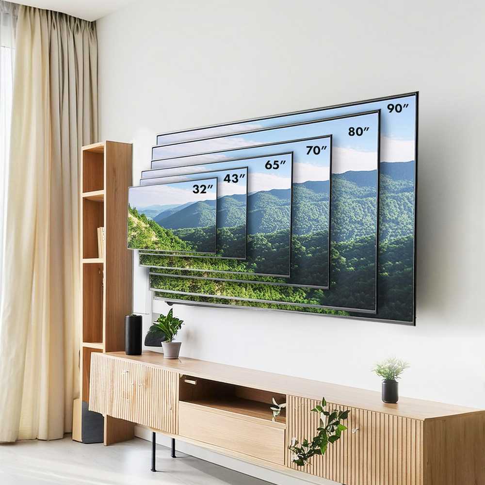 Maclean TV MC-421 sieninis laikiklis 32"-90" VESA 600x400 80kg pakreiptas universalus reguliuojamas gulsčiukas priedai Plokščias plonas