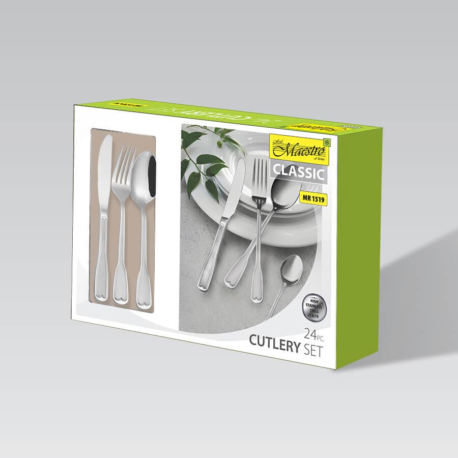 MAESTRO MR-1519-24 flatware set Nerūdijantis plienas 24 pc(s) Sidabrinis
