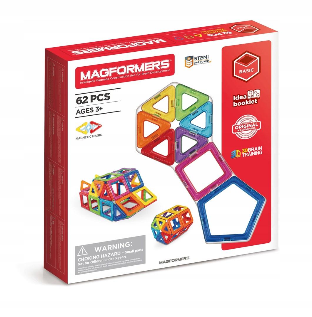 „Magformers“ MAGFORMERS BASIC 62 el blokeliai, kat. nr. 701007