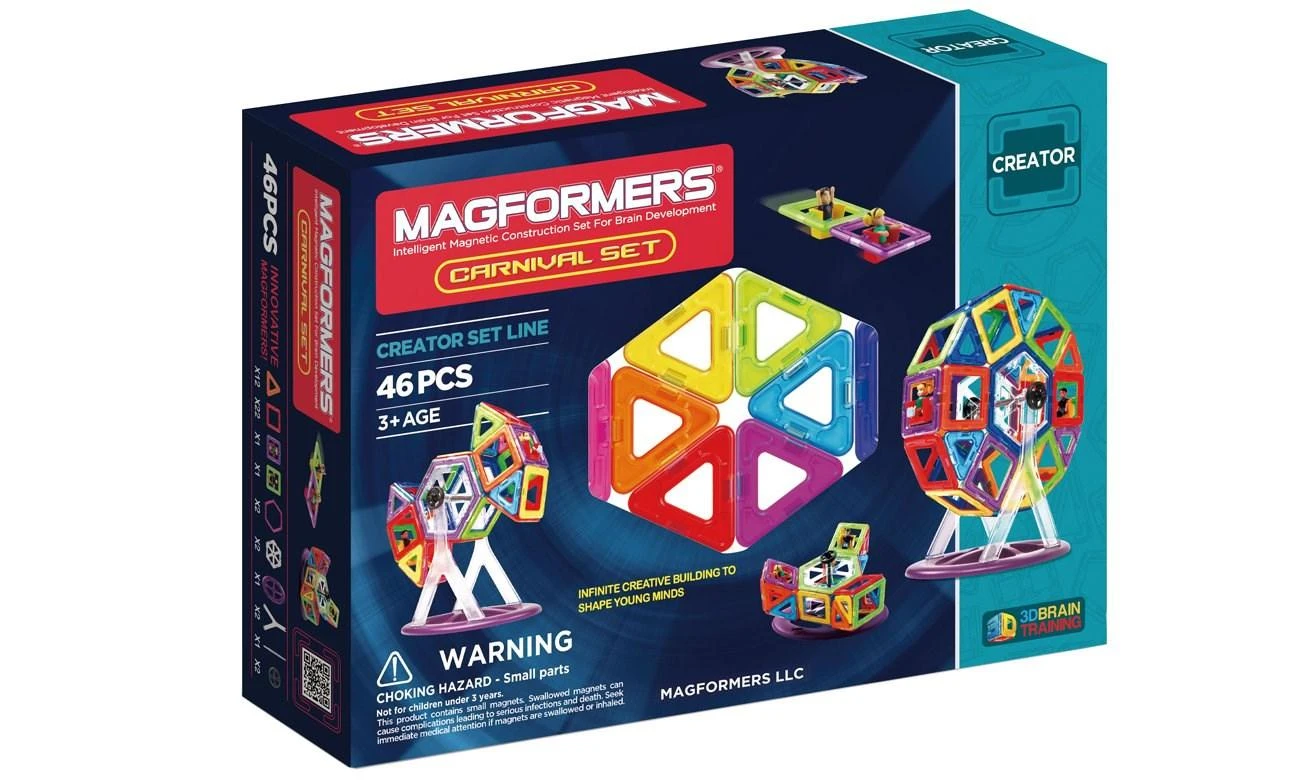Magformers MAGF Magnetinis rinkinys „Karuselės“, 46 vnt.