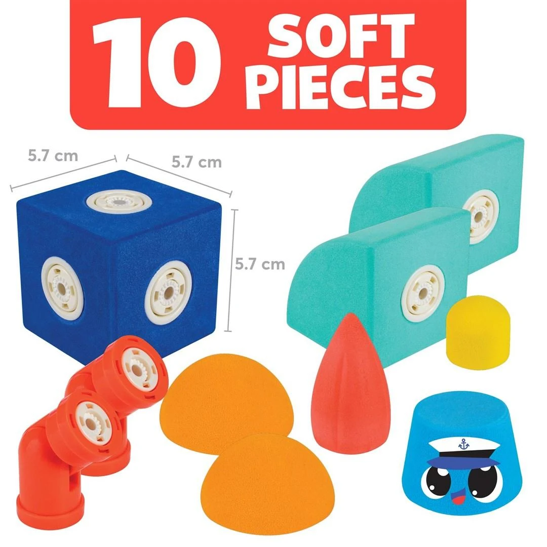 Clics toys MAGNETINIAI BLOKAI CLICS BLOCKAROO 301003 BULKIKLIAI - PUTOLOŠIAI BLOKAI ŽAIDIMUI VANDENYJE - 10 ELEMENTŲ