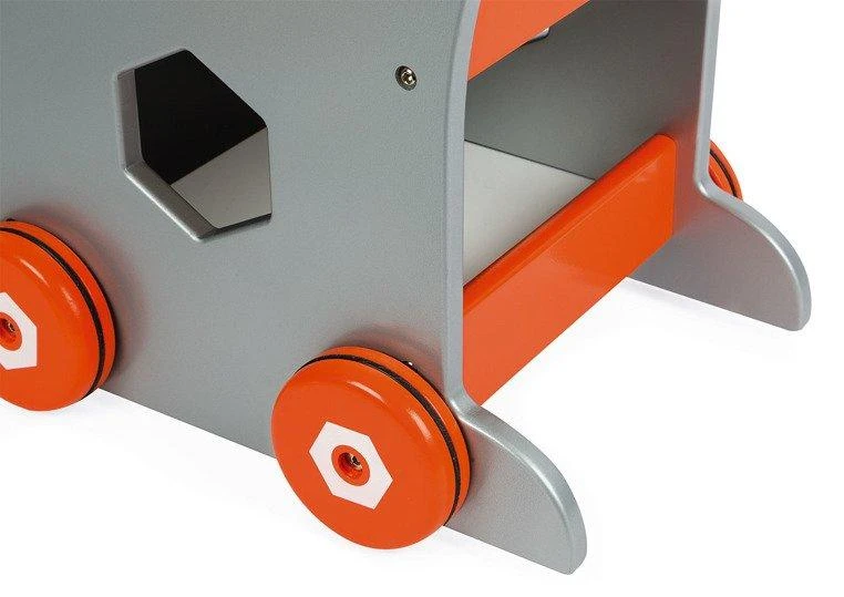 JANOD medinis magnetinis stumdukas-veiklos centras BRICO KIDS DIY TROLLEY