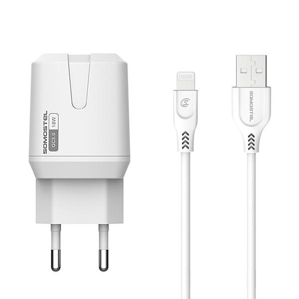 Rėmelis Somostel SMS-Q02 1x USB-A 3.1 A (MSQ02 Baltas 18W)