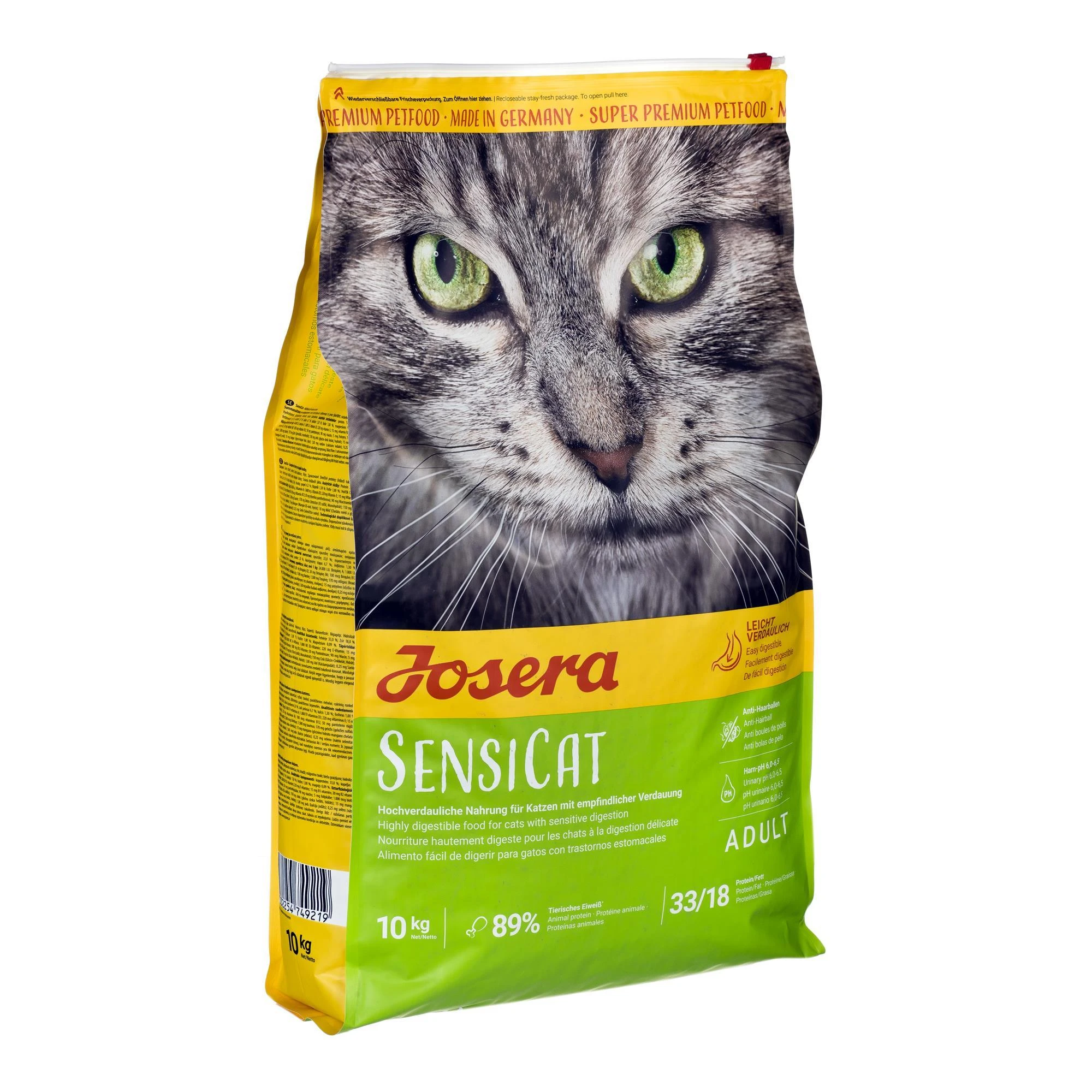 Josera SensiCat sausas maistas suaugusioms turinčioms jautrų skrandį katėms 10kg