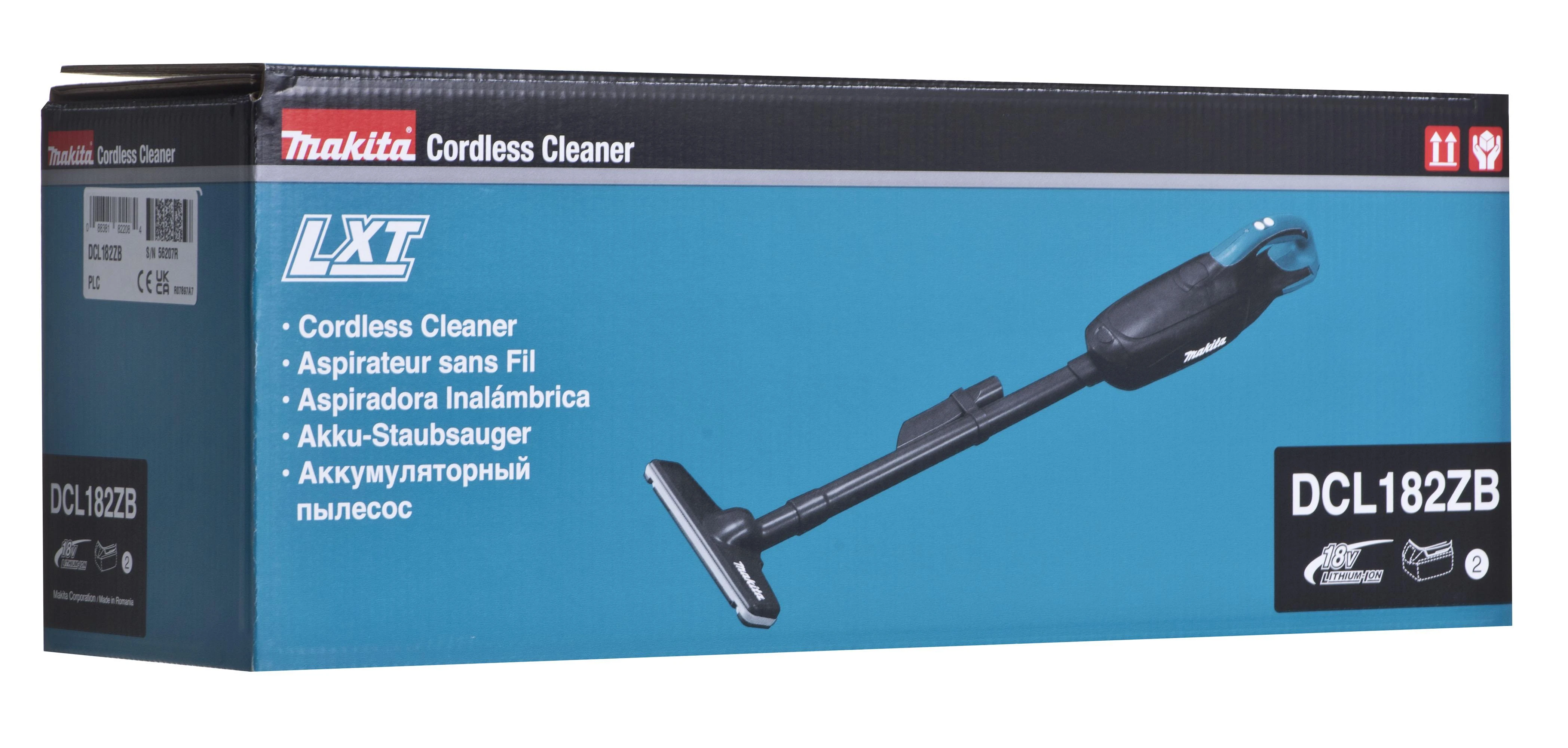 Dulkių siurblys Makita DCL182ZB be akumuliatoriaus ir kroviklio