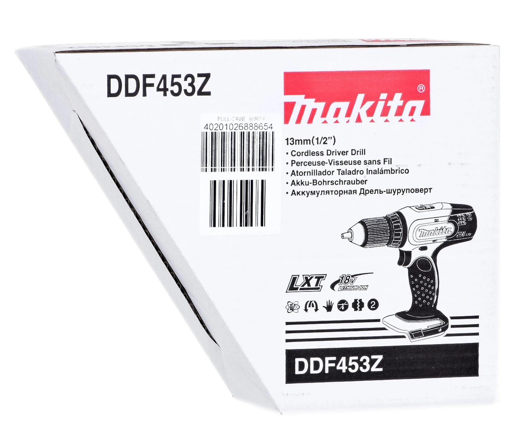 MAKITA suktuvas - gręžtuvas DDF453Z be akumuliatoriaus ir kroviklio