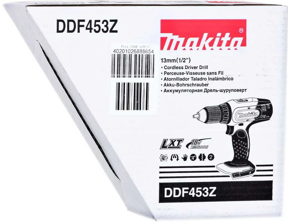 MAKITA suktuvas - gręžtuvas DDF453Z be akumuliatoriaus ir kroviklio