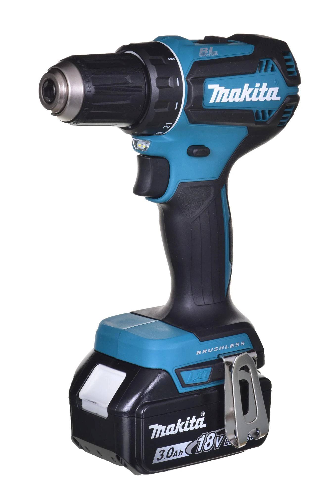 MAKITA.suktuvas-gręžtuvas DDF485RF3J 18V 50Nm 3x3,0Ah MAKPAC
