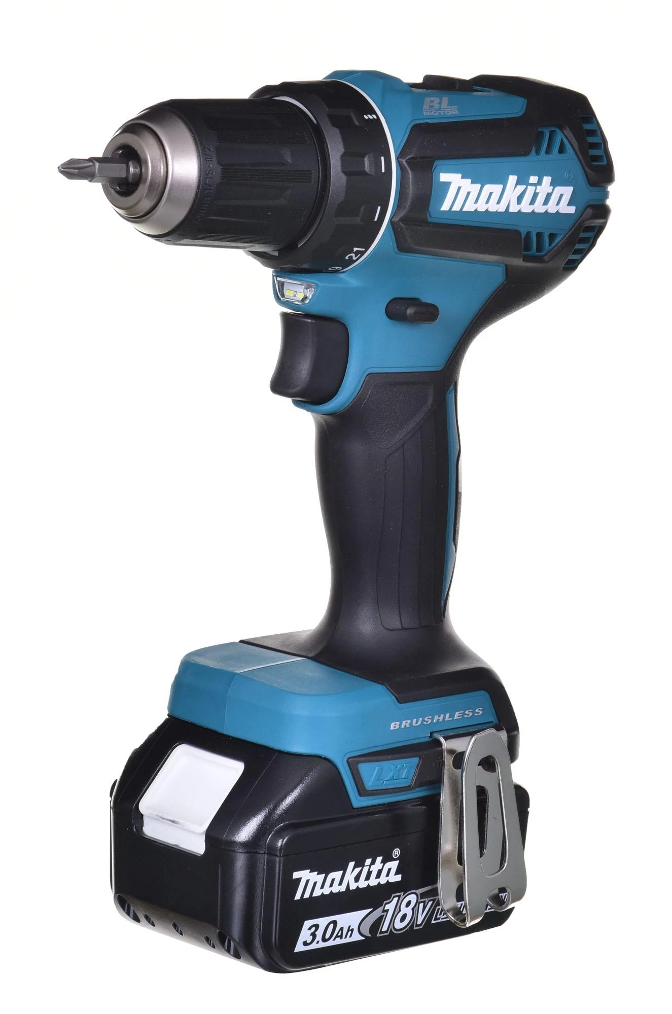 MAKITA.suktuvas-gręžtuvas DDF485RF3J 18V 50Nm 3x3,0Ah MAKPAC