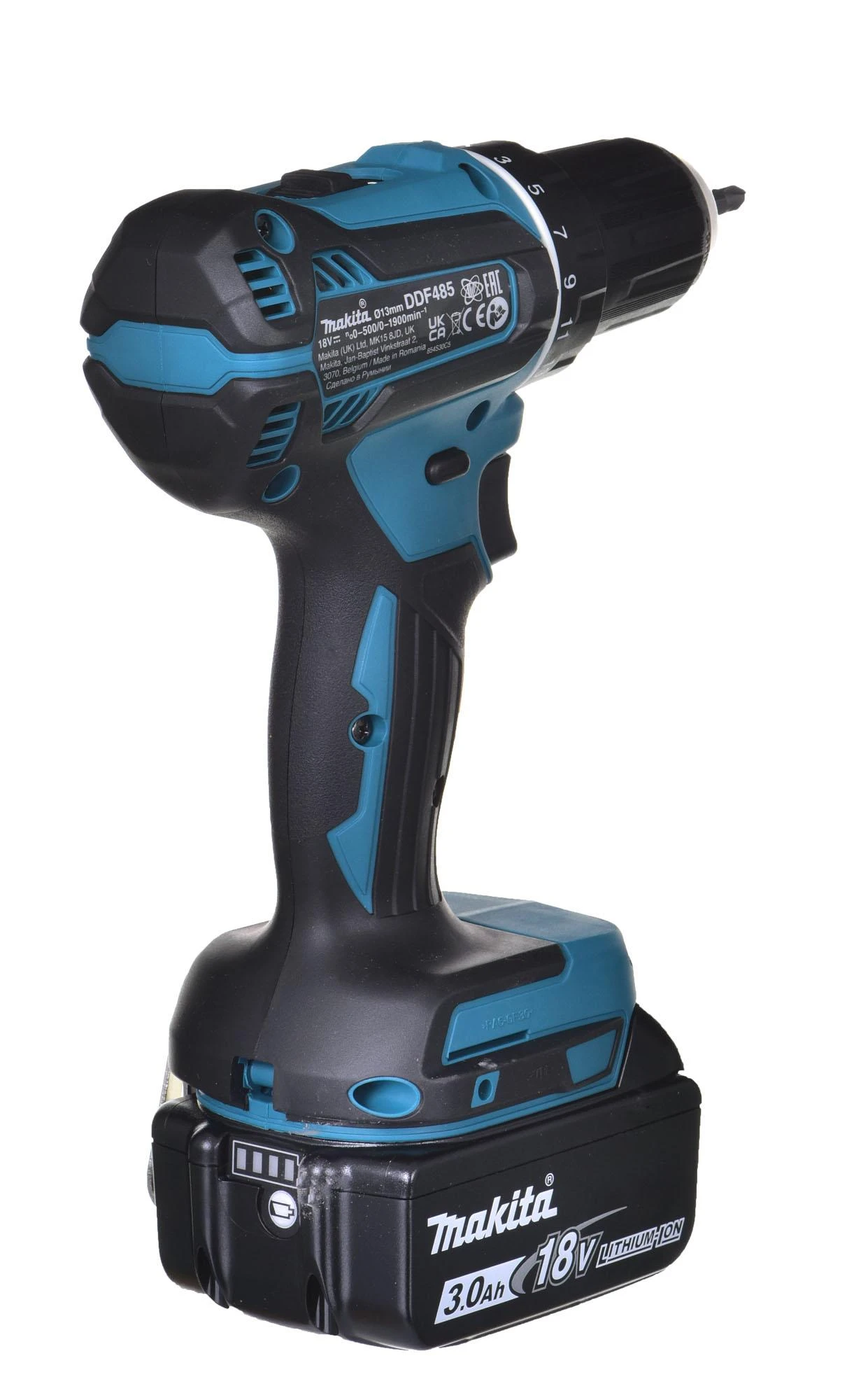 MAKITA.suktuvas-gręžtuvas DDF485RF3J 18V 50Nm 3x3,0Ah MAKPAC