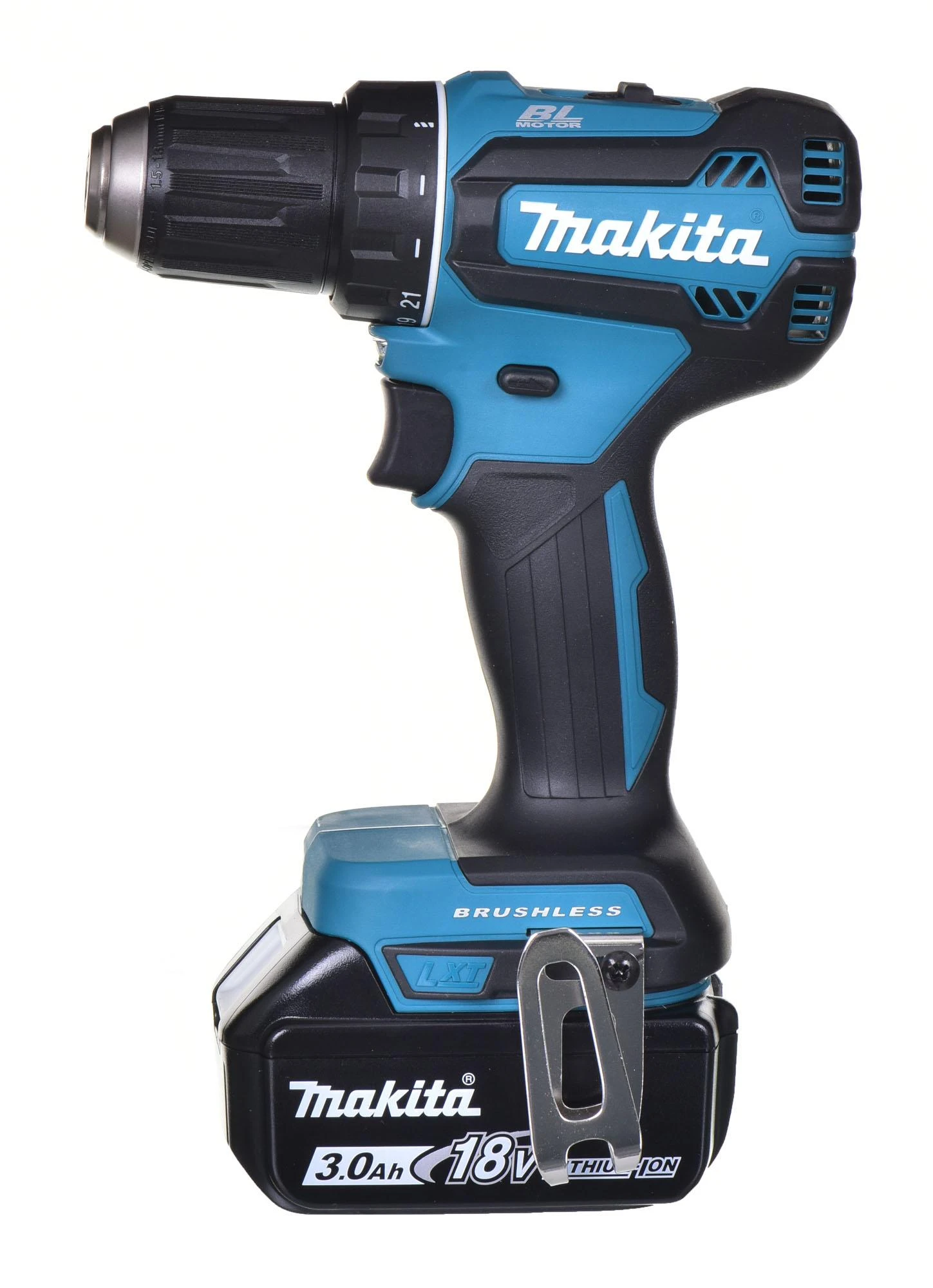 MAKITA.suktuvas-gręžtuvas DDF485RF3J 18V 50Nm 3x3,0Ah MAKPAC