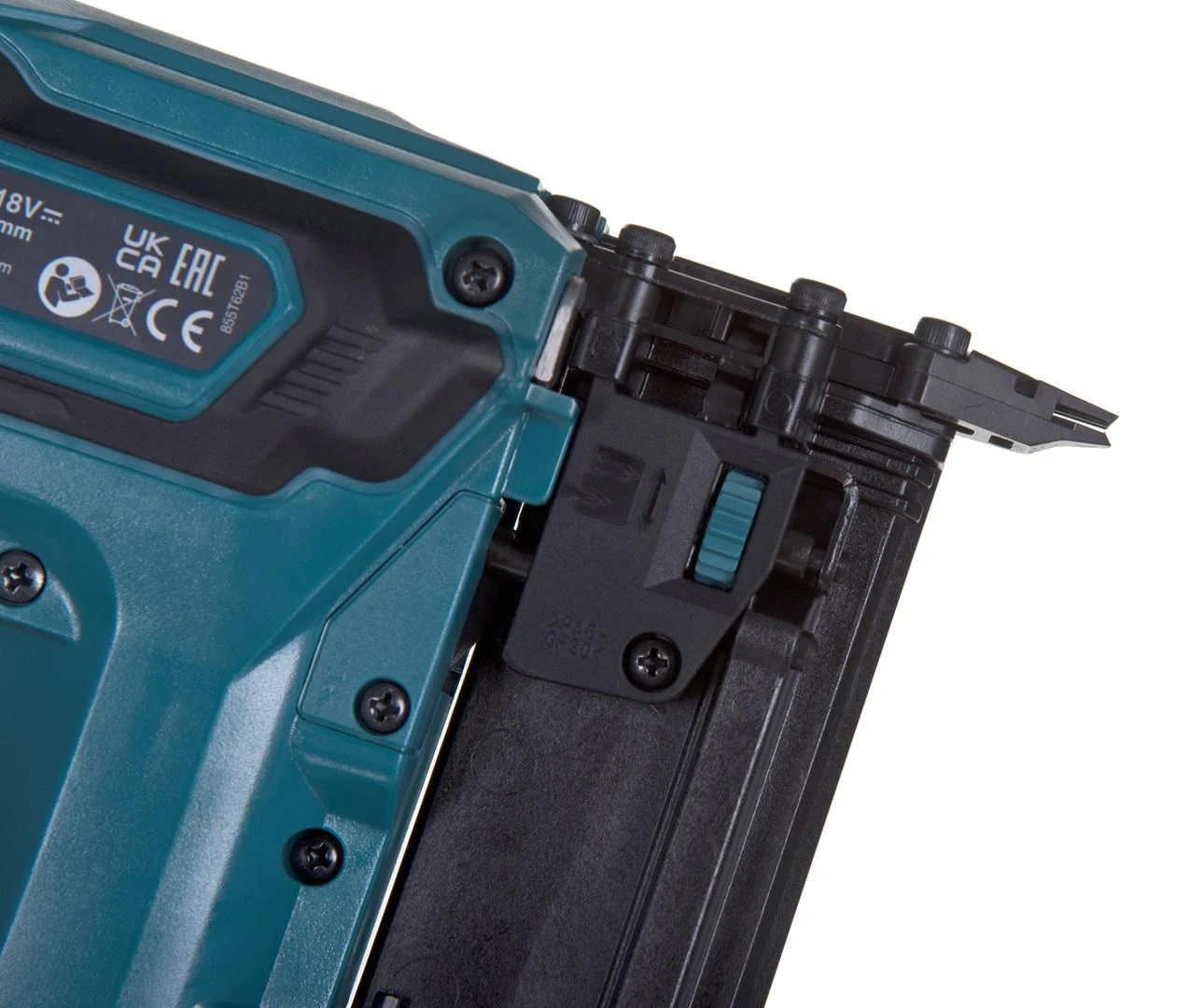 Makita DFN350Z Akumuliatorinis viniakalis 18V Li-Ion; 18 GA; 15/20/25/30/35mm; Be akumuliatorių ir kroviklio!