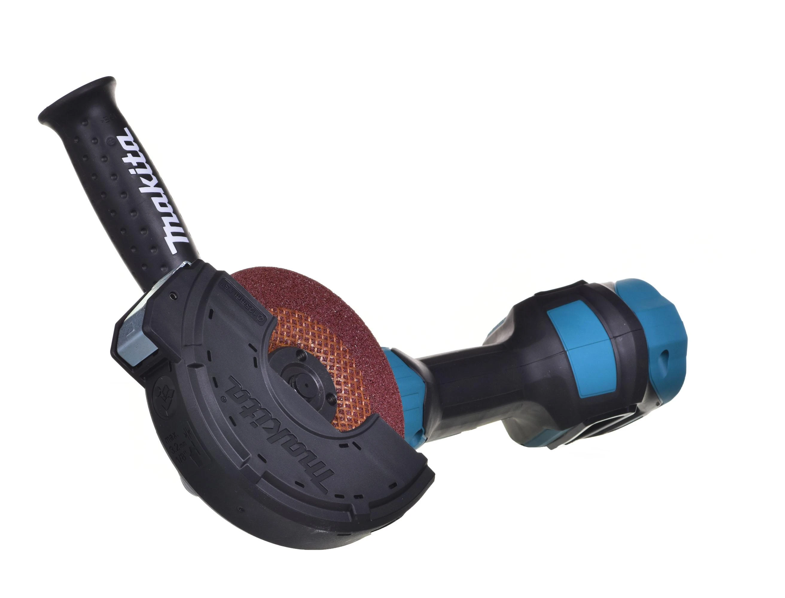 Makita kampinis šlifuoklis DGA513ZJ 18V 125mm be akumuliatoriaus ir kroviklio + lagaminas