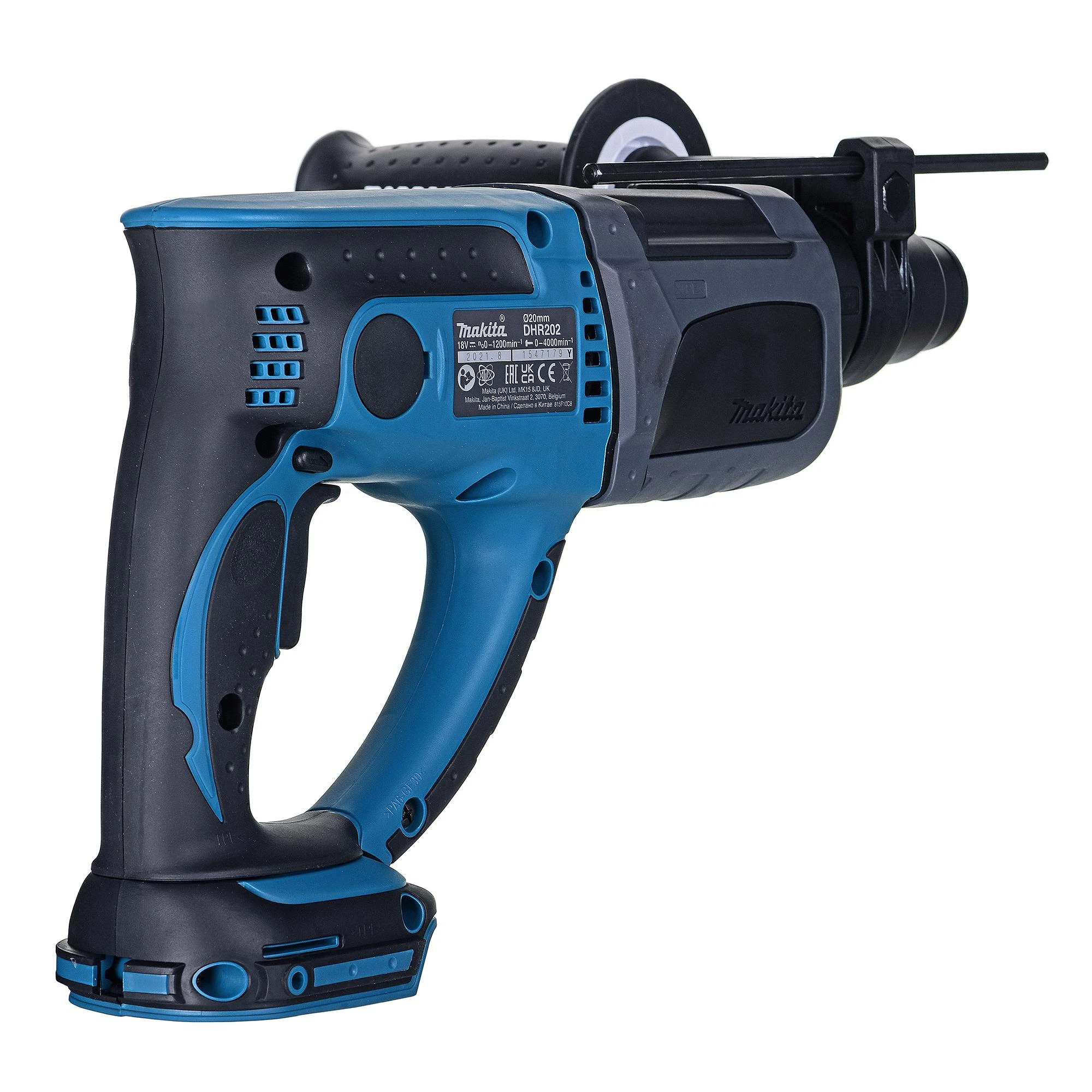 Makita DHR202Z Akumuliatorinis perforatorius, 18 V, SDS+, LED, Be akumuliatorių ir kroviklio!