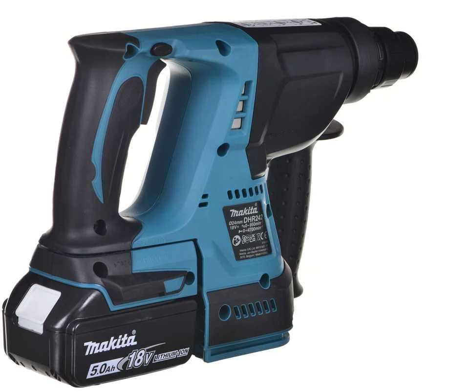 Akumuliatorinis perforatorius Makita DHR242RTJ; 2,0 J; SDS-plus; 18 V; 2x5,0 Ah akum.