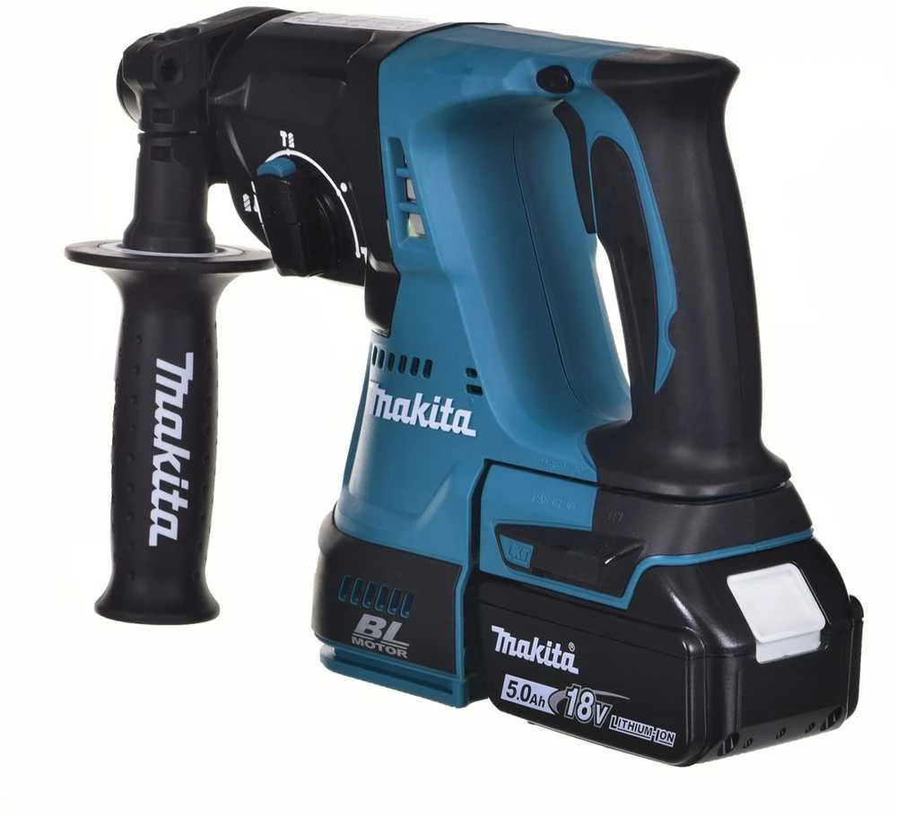 Akumuliatorinis perforatorius Makita DHR242RTJ; 2,0 J; SDS-plus; 18 V; 2x5,0 Ah akum.