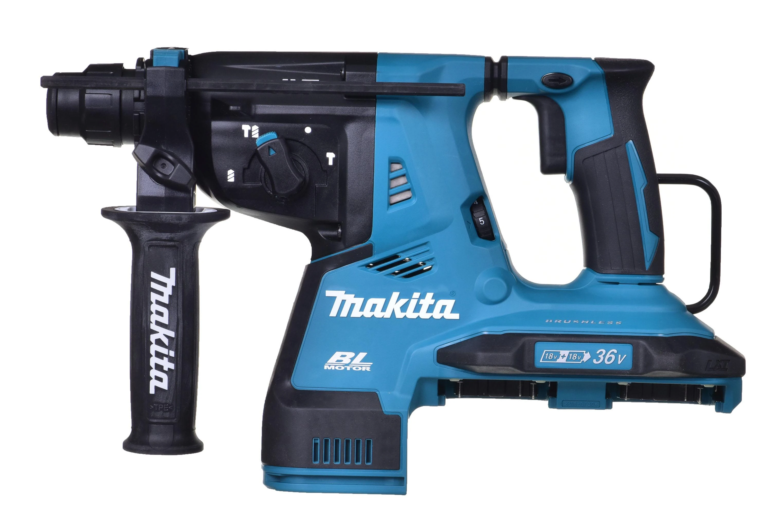 MAKITA GRĘŽIMO IR KALIMO KLAJTUKAS SDS-PLUS 2x18V 2,8J AVT BE BATERIJAŲ IR KROVITUVO DHR282ZU