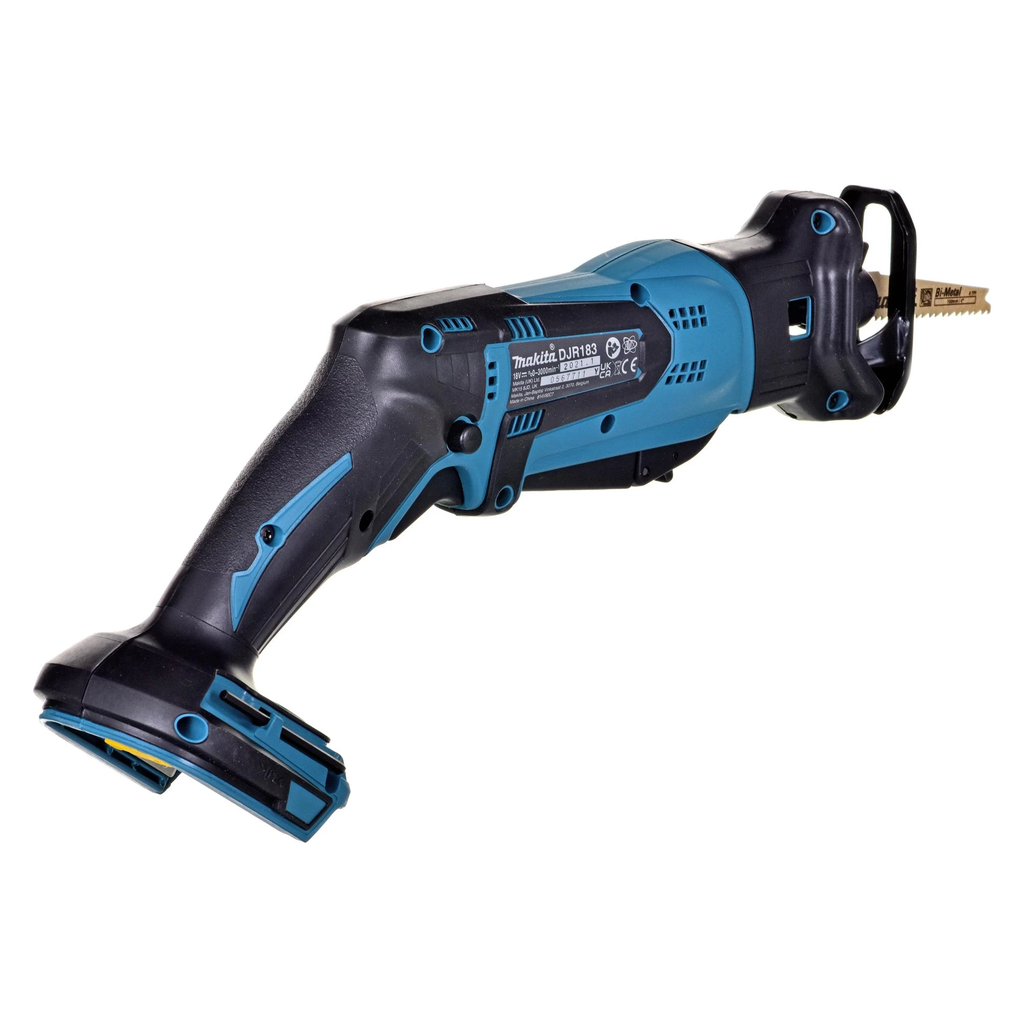 Makita Akumuliatorinis tiesinis pjūklas DJR183Z 18V Be akumuliatoriaus ir kroviklio