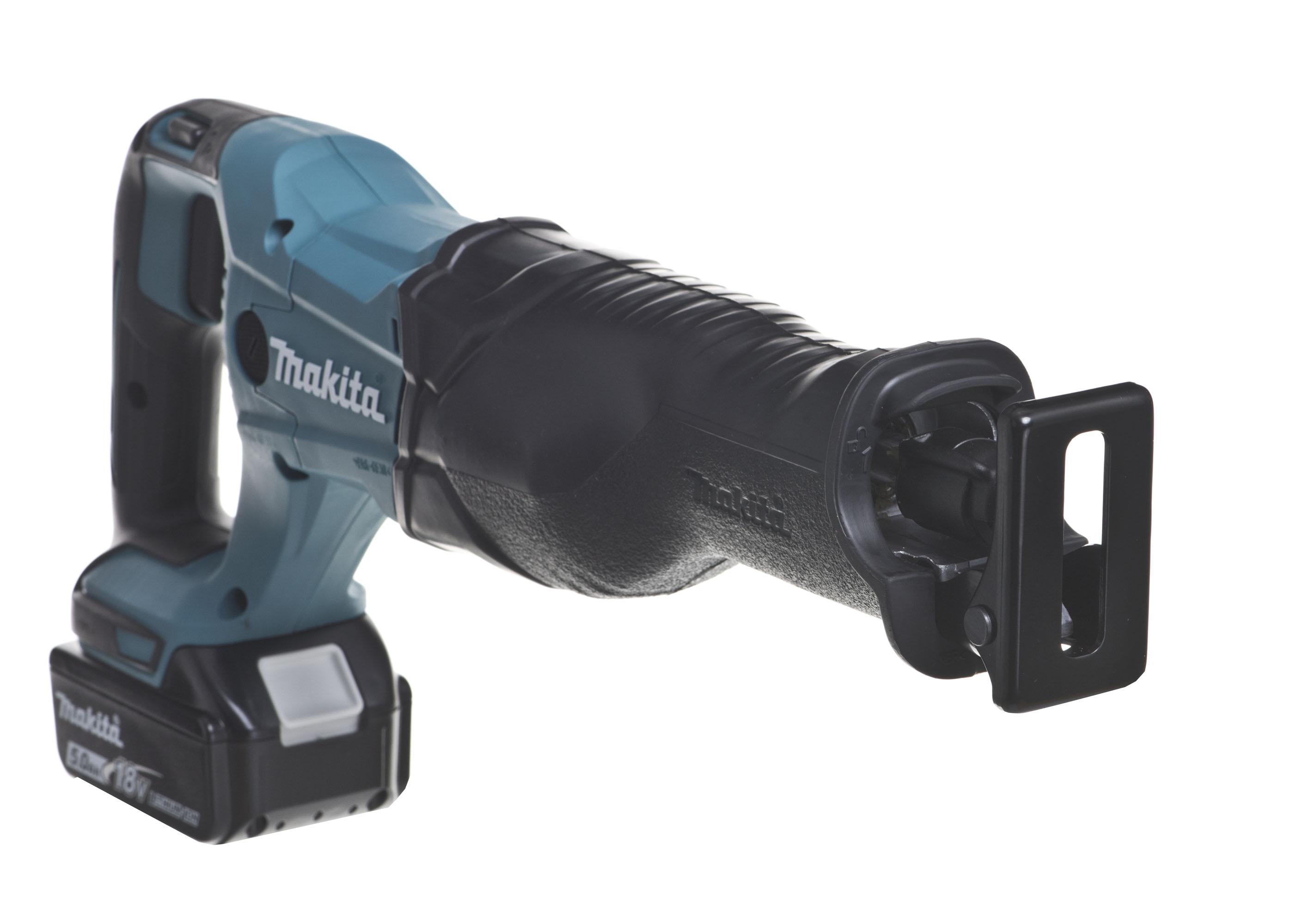 Akumuliatorinis tiesinis pjūklas Makita DJR186RTE; 18 V; 2x5,0 Ah akum.
