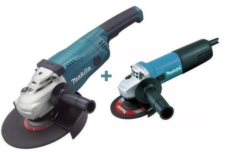 MAKITA KAMPINIS ŠLIFULĖLIŲ KOMPLEKTAS DK0053 (GA9020 + 9558HNR) DĖKLAS