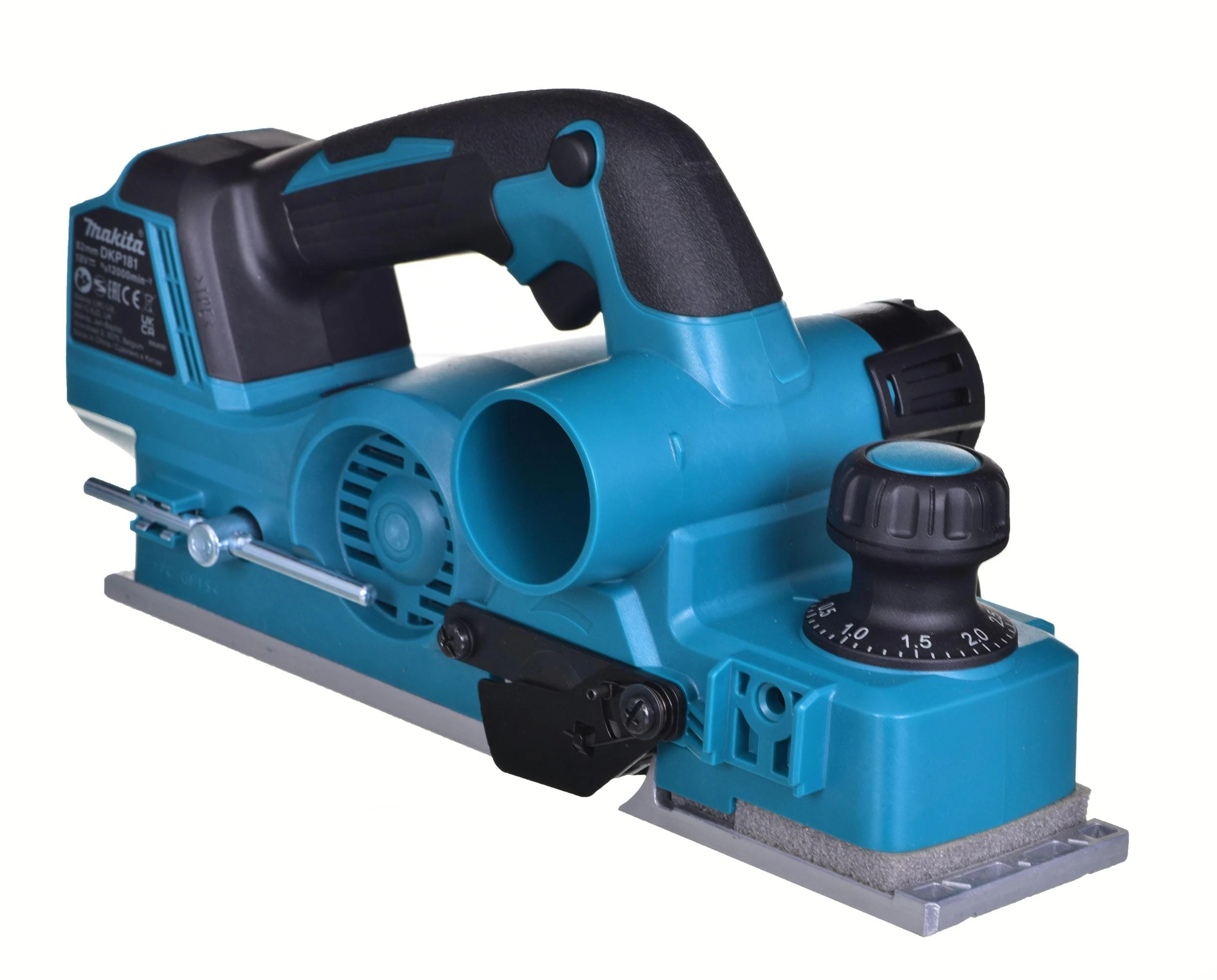 Makita DKP181Z akumuliatorinis oblius su gylio reguliavimo skale
