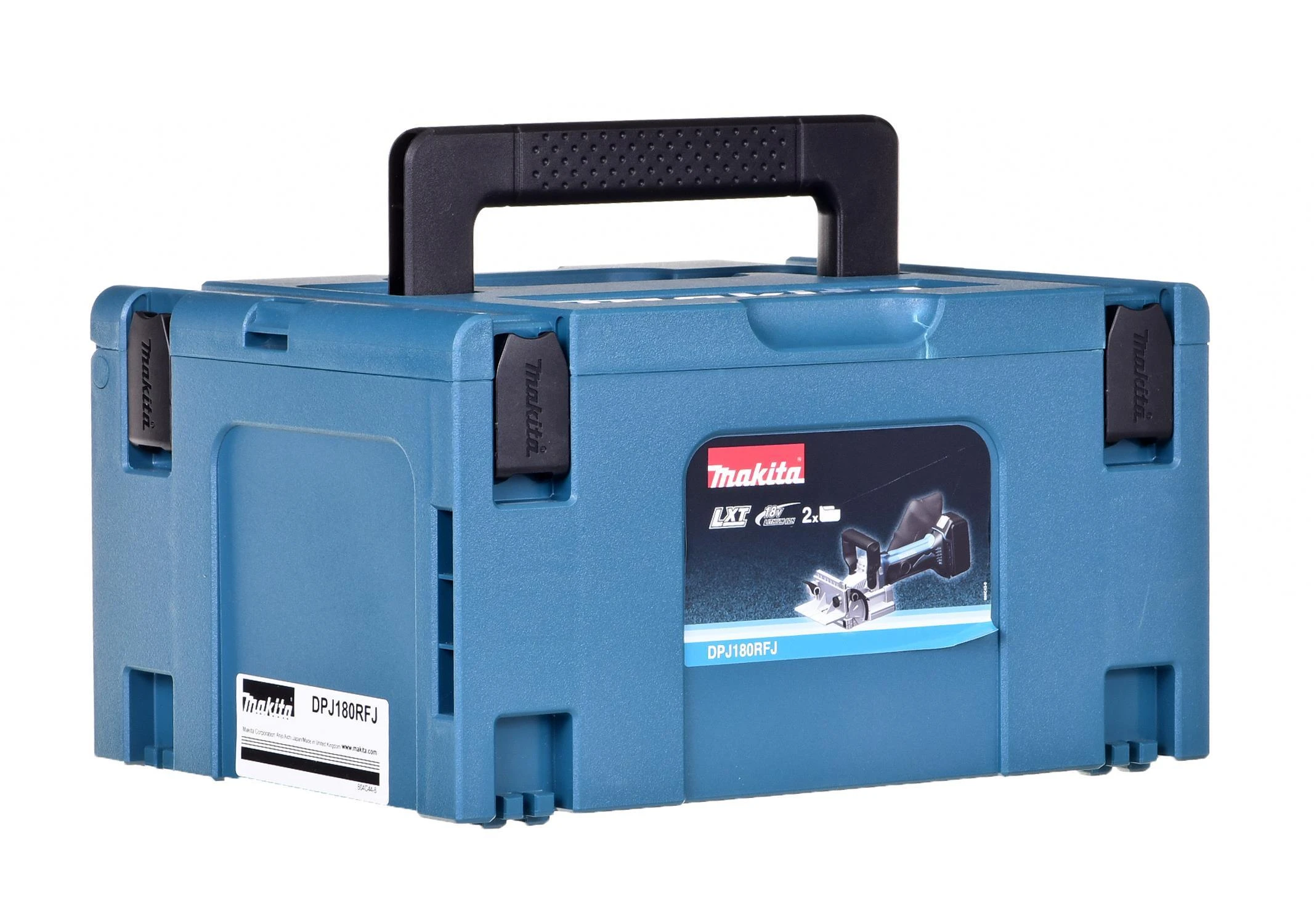 MAKITA SUJUNGIMO GRUPĖ / LAMINATORIUS 18V‐2 x 3.0Ah lagaminas MAKPAC DPJ180RFJ freza