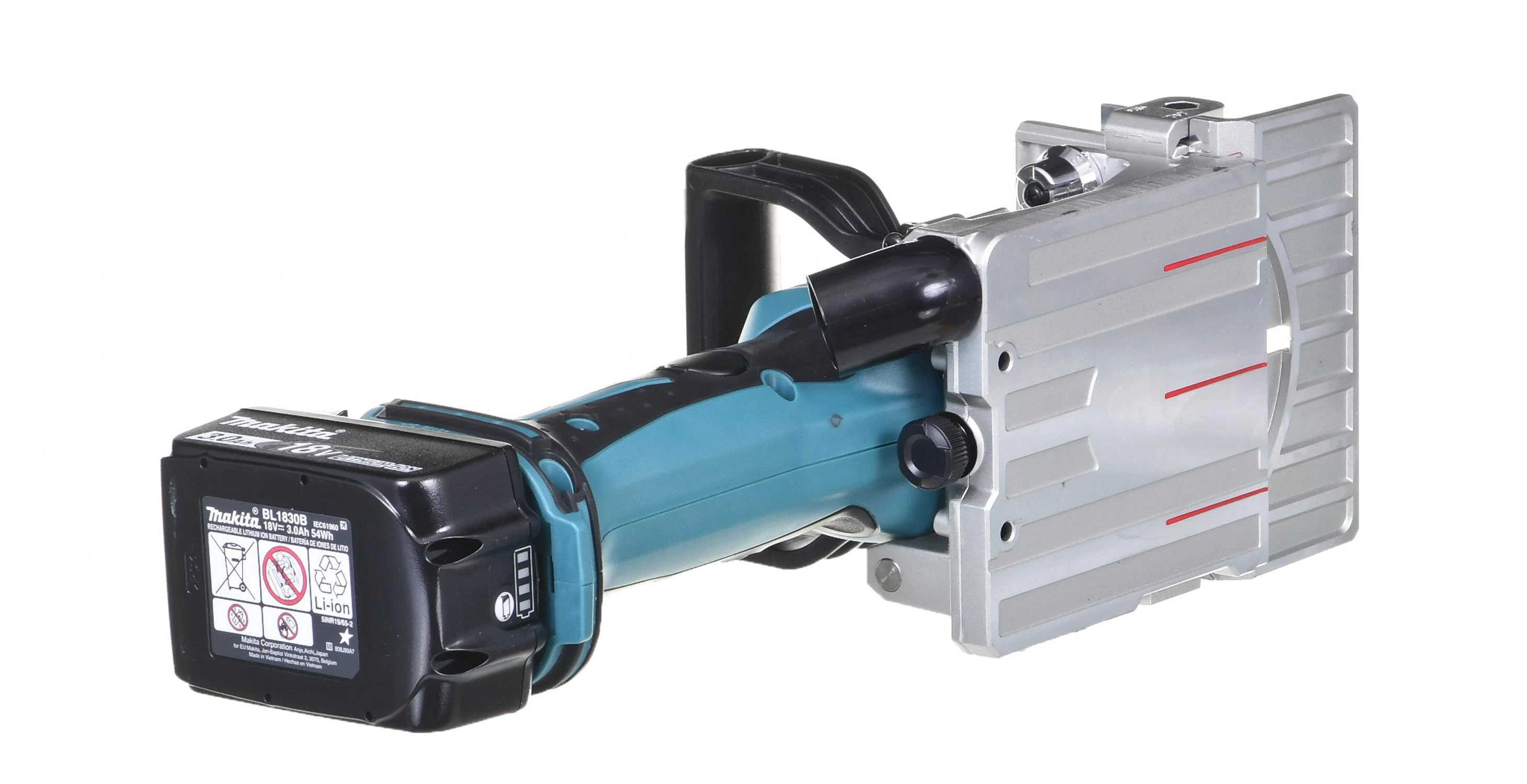 MAKITA SUJUNGIMO GRUPĖ / LAMINATORIUS 18V‐2 x 3.0Ah lagaminas MAKPAC DPJ180RFJ freza