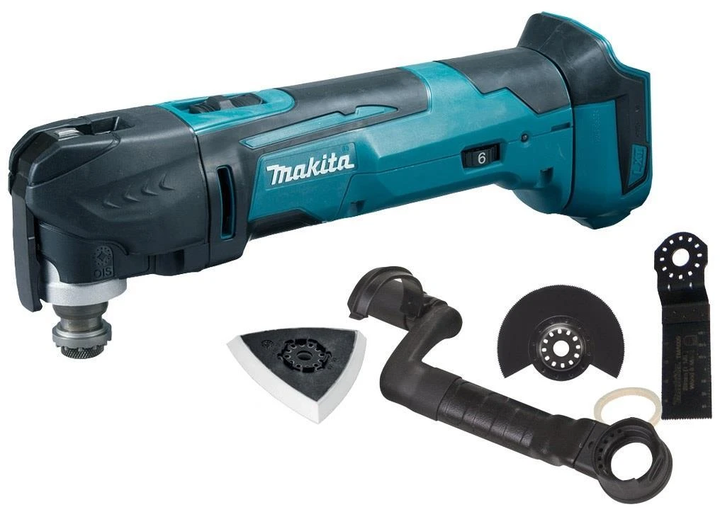 MAKITA DAUGIAFUNKCINIS ĮRANKIS 18V Li-ION BE BATERIJAŲ IR ĮKROVIMO + PRIEDŲ, DTM51ZX1