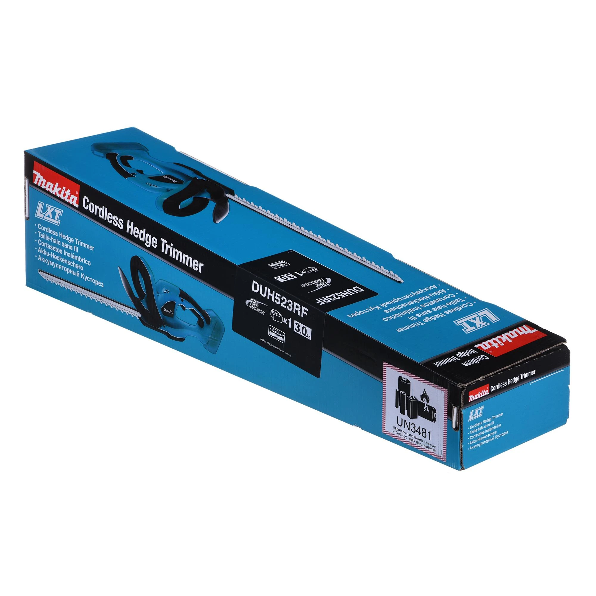 Makita DUH523RF Akumuliatorinės gyvatvorių žirklės, 18V 1x 3,0Ah Li-ion, 520mm