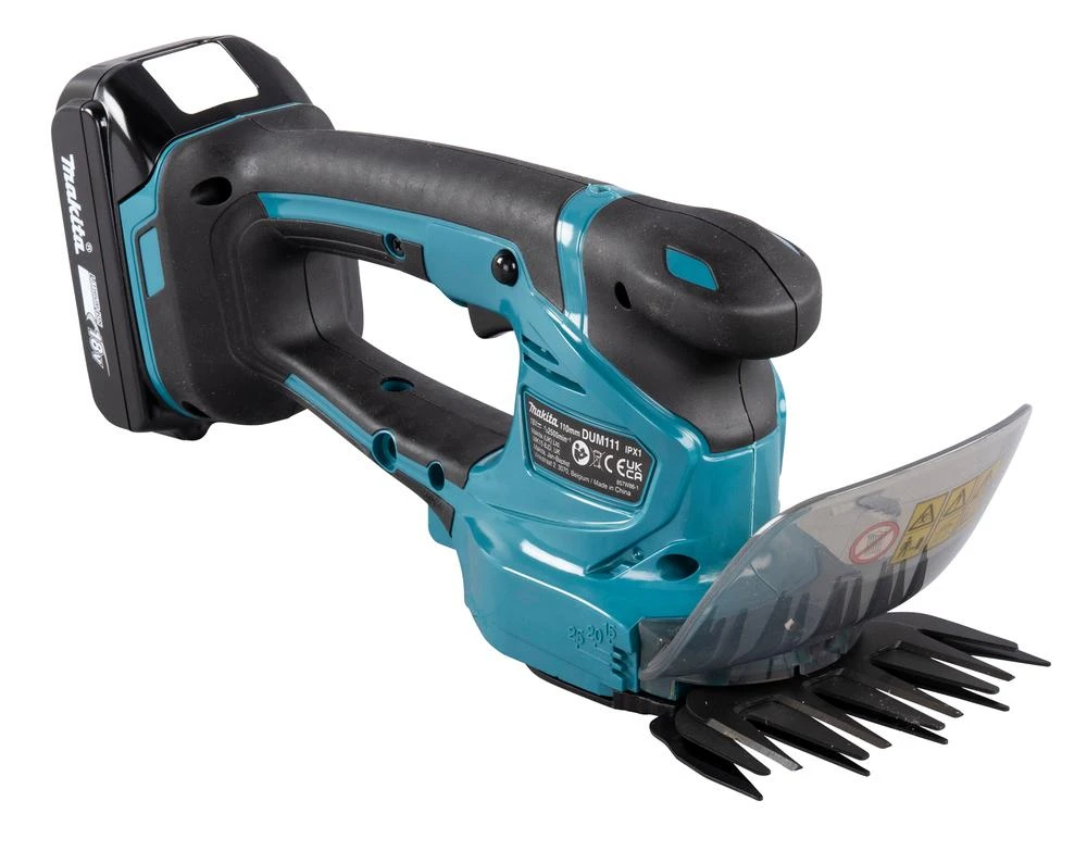 Akumuliatorinės gyvatvorių/žolės žirklės Makita DUM111SYX, 18V, 1x1.5Ah