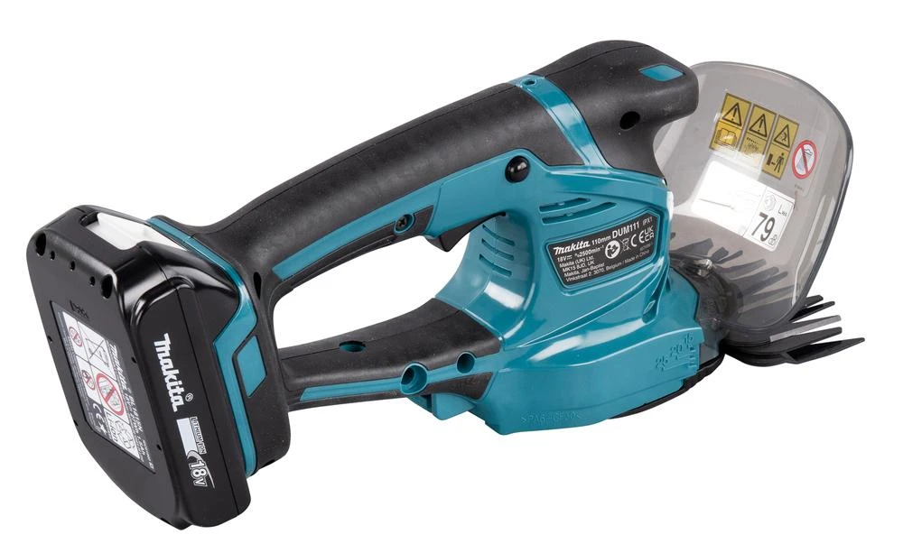 Akumuliatorinės gyvatvorių/žolės žirklės Makita DUM111SYX, 18V, 1x1.5Ah