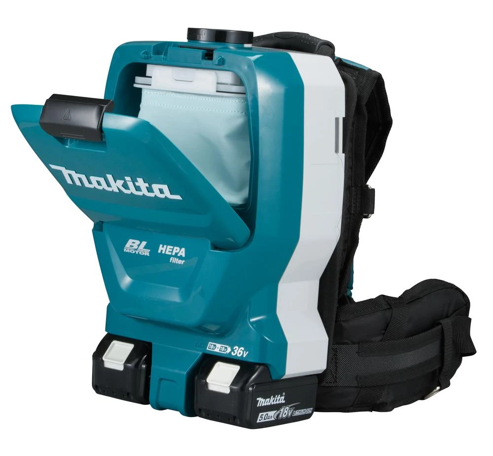 Makita DVC261ZX11 akumuliatorinis (kuprinė) dulkių siurblys (be kroviklio ir be akumuliatorių)