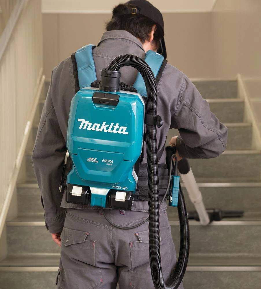 Makita DVC261ZX11 akumuliatorinis (kuprinė) dulkių siurblys (be kroviklio ir be akumuliatorių)