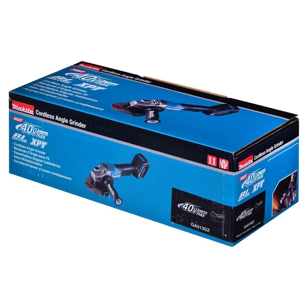 Makita GA013GZ Kampinis šlifuoklis XGT, 125MM, 8500RPM; bešepetėlinis variklis; AFT; "Z" versija - komplektuojamas be akumuliatoriaus ir kroviklio