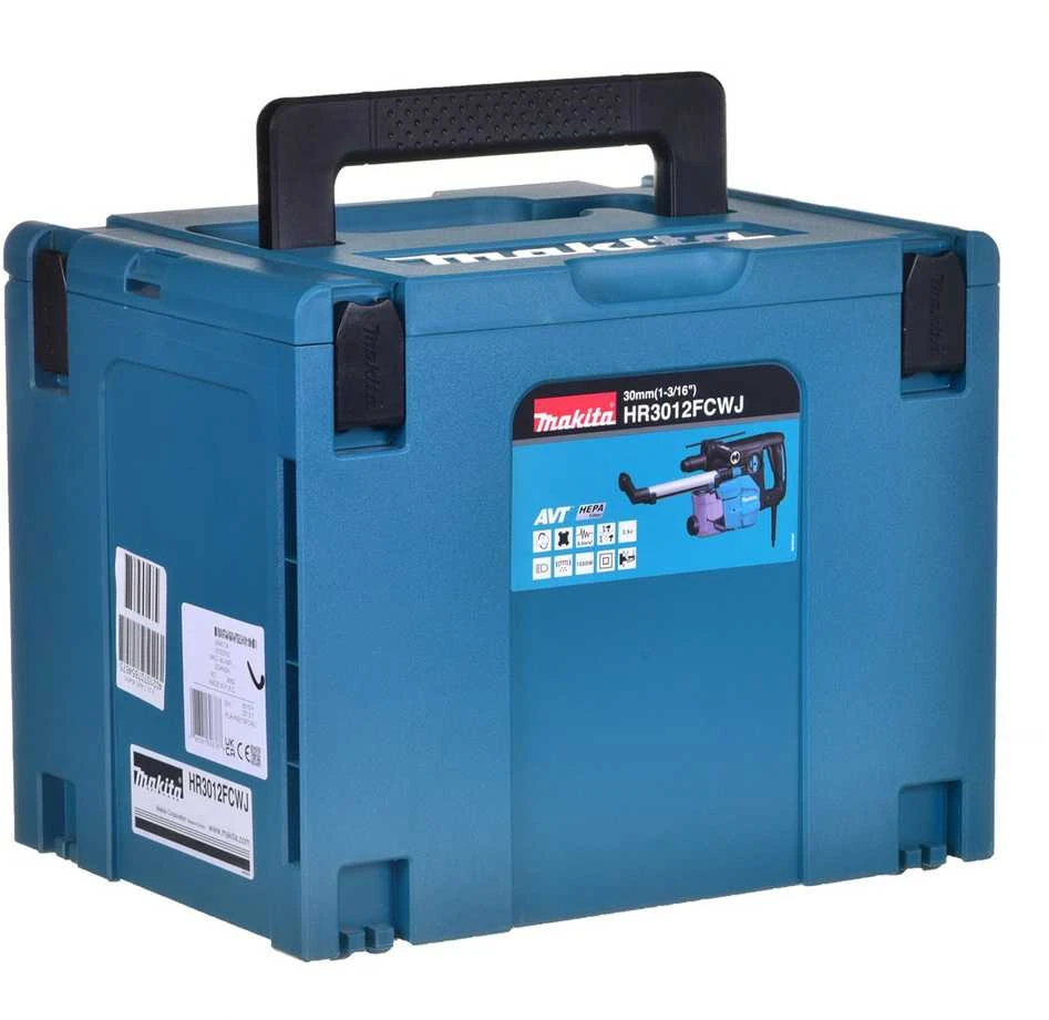 MAKITA SDS-PLUS 1050W GRĘŽIMO IR PRIVERIMO KJŪKAS 3.9J AVT LED + LAIKIKLIS + DX11 HR3012FCWJ