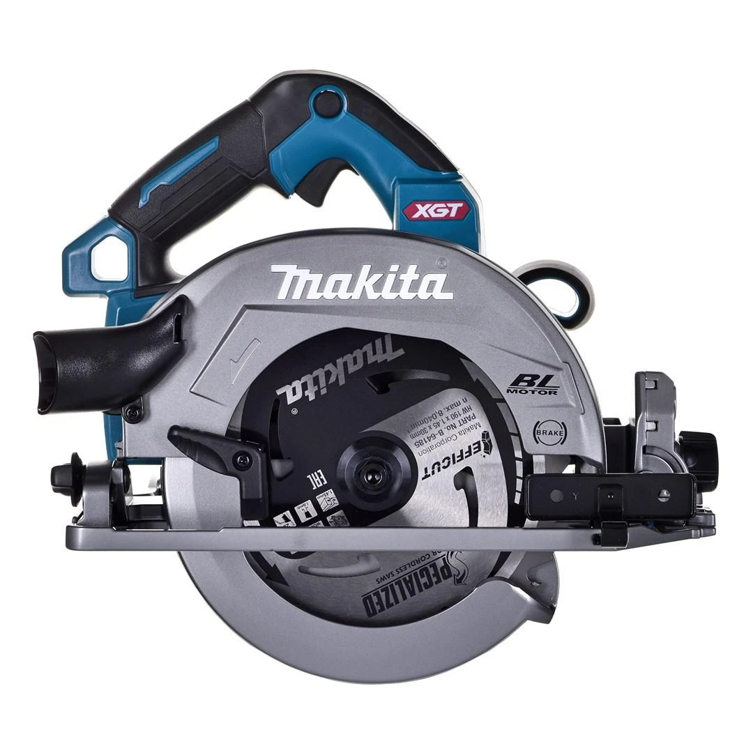 Makita XGT akumuliatorinis pjūklas, šoninis profilis